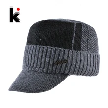 Шапка зимняя мужская кепки зимние вязаные шапочки шляпу для мужчин добавить толстый бархат спорт на открытом воздухе теплые шапка зимняя мужские