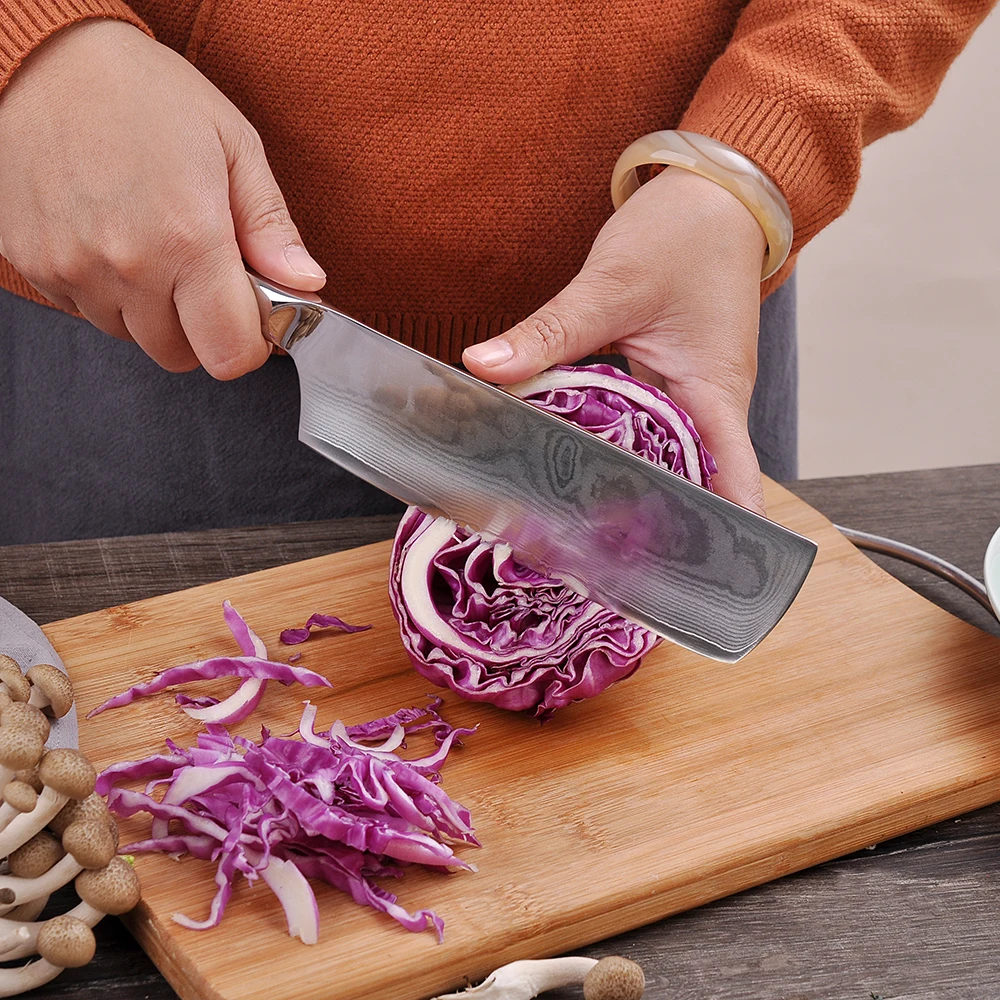 damascus steel cleaver knife