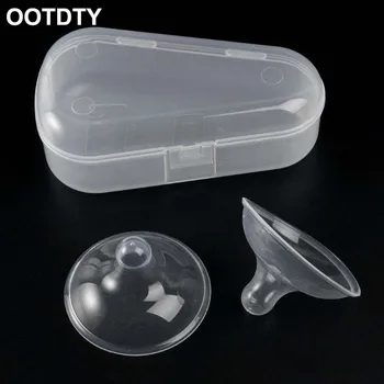 

2 Pcs/Set Breast Pads Breastfeeding Silicone Ultrathin Soft Nipple Guard Protector Baby Milk Feeding Cover Transparent Safe