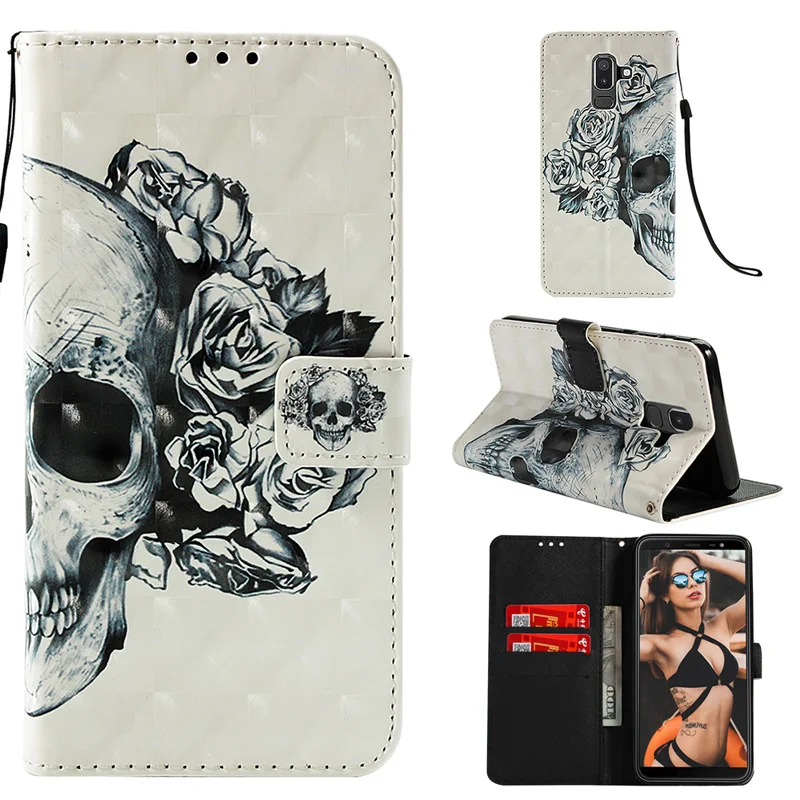 

PU Leather Soft TPU Flip Wallet Case for Samsung Galaxy J8 2018 Case Mobile Phone Bag For Samsung J2 2018 Cover J4 J6 2018 Case