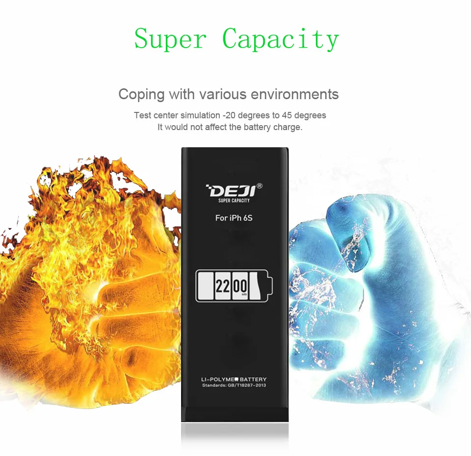 DEJI аккумулятор для iPhone 5se/6/6s/6 p/6s p с бесплатными инструментами комплект большой емкости микс 5 шт. один набор батарей Замена