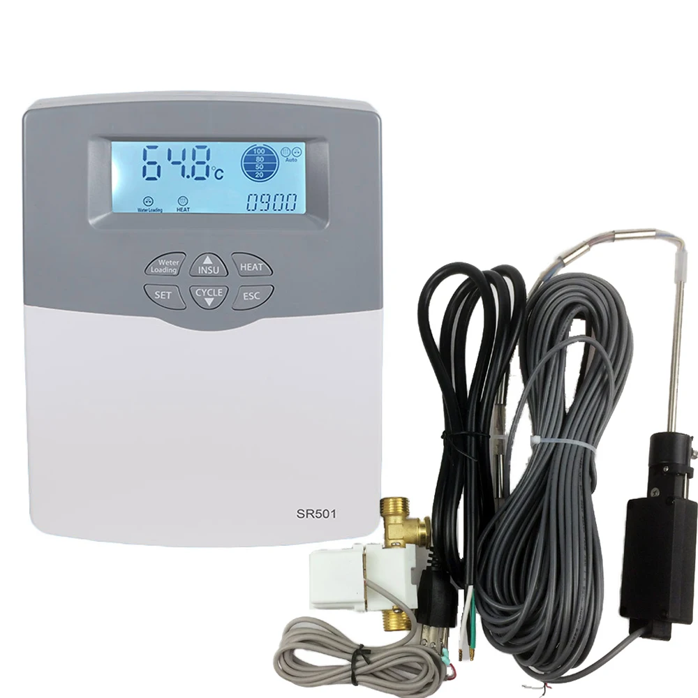 Non pressure solar water heater controller SR501,110/220V with water temperature and level