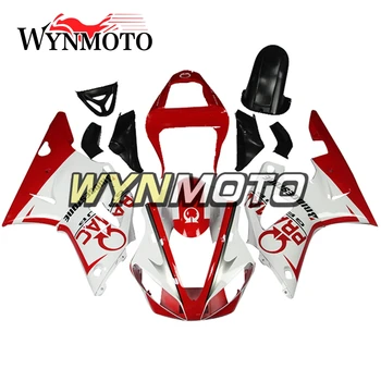 

ABS Plastic Injection White Red Covers New Complete Motorcycle Fairings For Yamaha YZF R1 2000 2001 Fairing Kit Cowlings