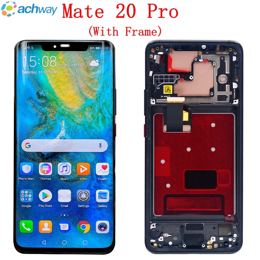 Huawei mate 20 Pro lcd дисплей кодирующий преобразователь сенсорного экрана в сборе запасные части mate 20 Pro lcd для huawei mate 20 Pro lcd экран
