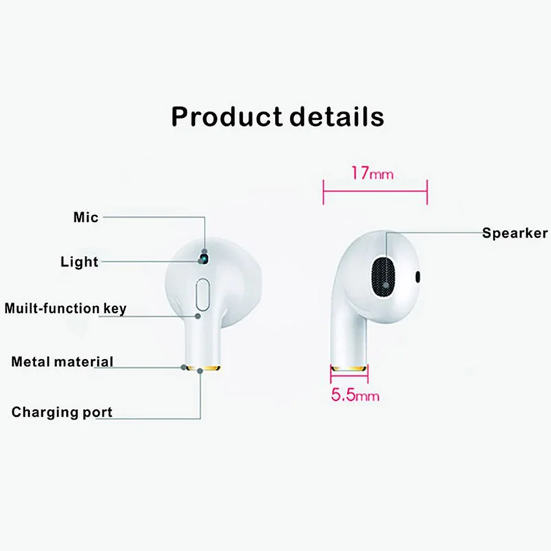 Yulubu mini i8x Single ear Mini Headset Bluetooth Earphone Headphone Wireless Bluetooth Handfree with Mic For Samsung iPhone 8