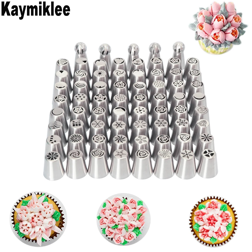 

Kaymiklee 69PCS/SET Icing Piping Nozzles Cake Decorating Tools Pastry Nozzles Icing Piping Set Tools and Ball Shapes CS115