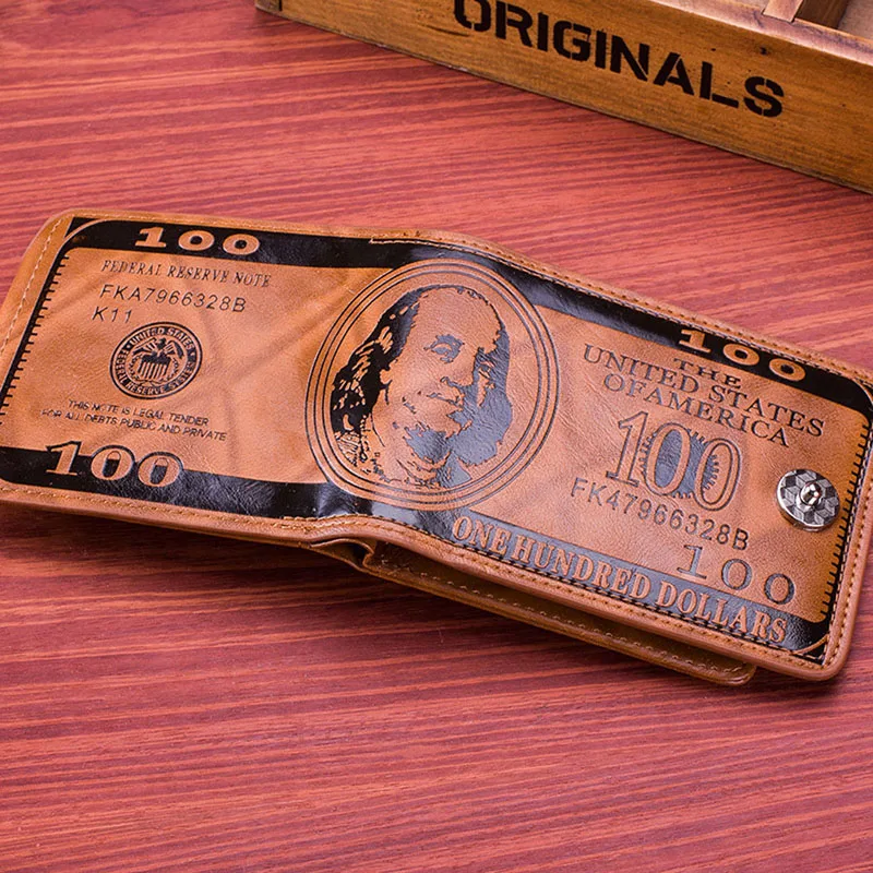 Coofit Мода для мужчин бумажник 2018 Новый доллар США Bill Bifold кошельки Винтаж Trifold кошелек на молнии карман для монет из воловьей кожи