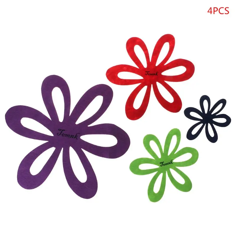 

Wholesale 4pcs/set Non-stick Pot Pan Protector Separator Non-woven Fabric Scratchproof Divider Pad Placemat Kitchen Tool May06