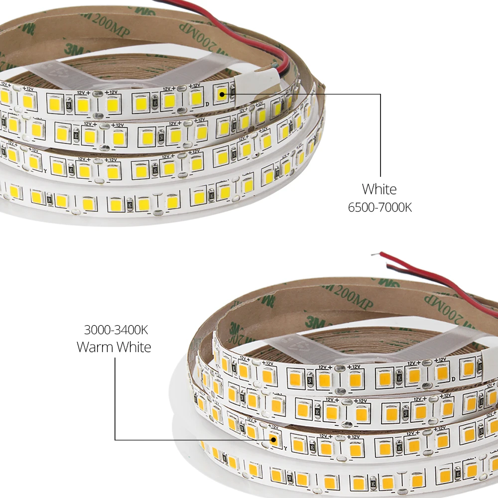 Светодиодные ленты 4040 DC12V 120 светодиодный s/m 5 м/лот гибкий светодиодный свет теплый белый 3000-7000 К светодиодные ленты свет не