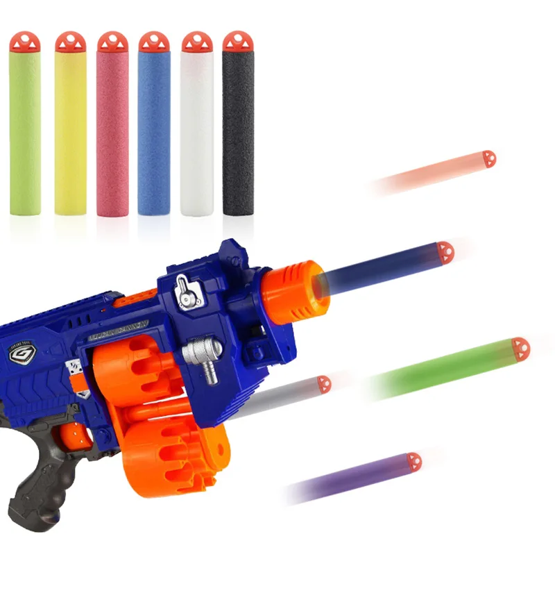 Разноцветные мягкие пули для пистолет с тремя отверстиями головка EVA пены пуля для страйкбол Пистолеты для Nerf пули 100 шт./упак