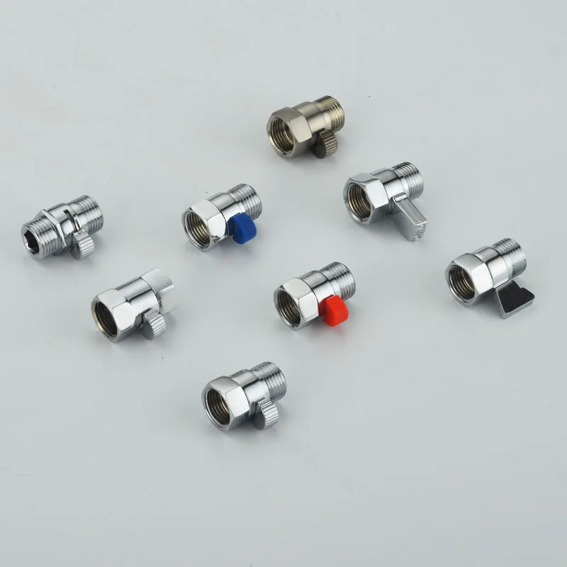 

Free shopping copper 4 points inside and outside wire shower nozzle quick switch through valve hose angle cartridge water mixer