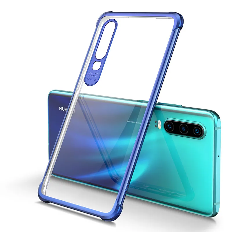 

Luxury Ultra-thin Silicone Phone Case For Huawei P30 Transparent Anti-fall Back Cover For Huawei P30 Pro Business Case Coque