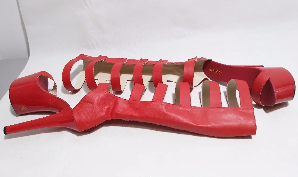 Model sexy stage banquet show women's shoes, high boots, 15-17cm high heels, special dancing shoes