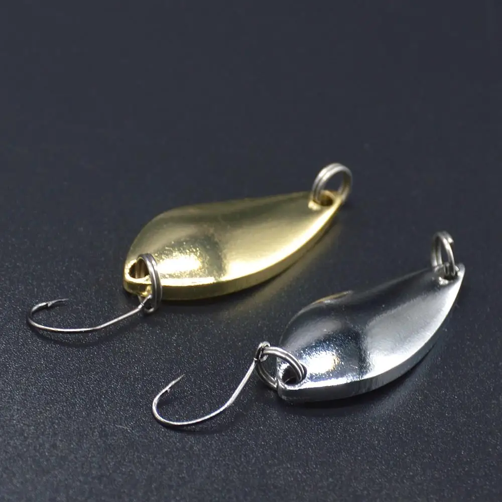 WLDSLURE 5pcs/lot Metal Spoon Lure 2.5g3.5g 5g Silver/Gold Luminous