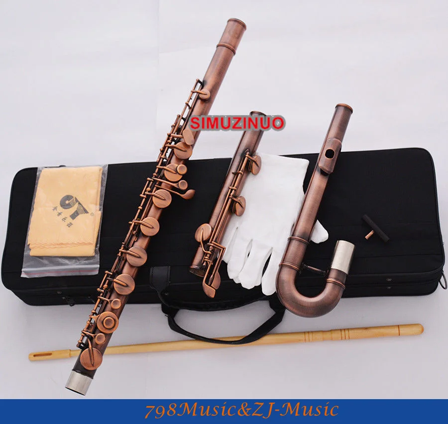 Professional New Silver Bass Flute C Key Off Set G key Italian Pad With