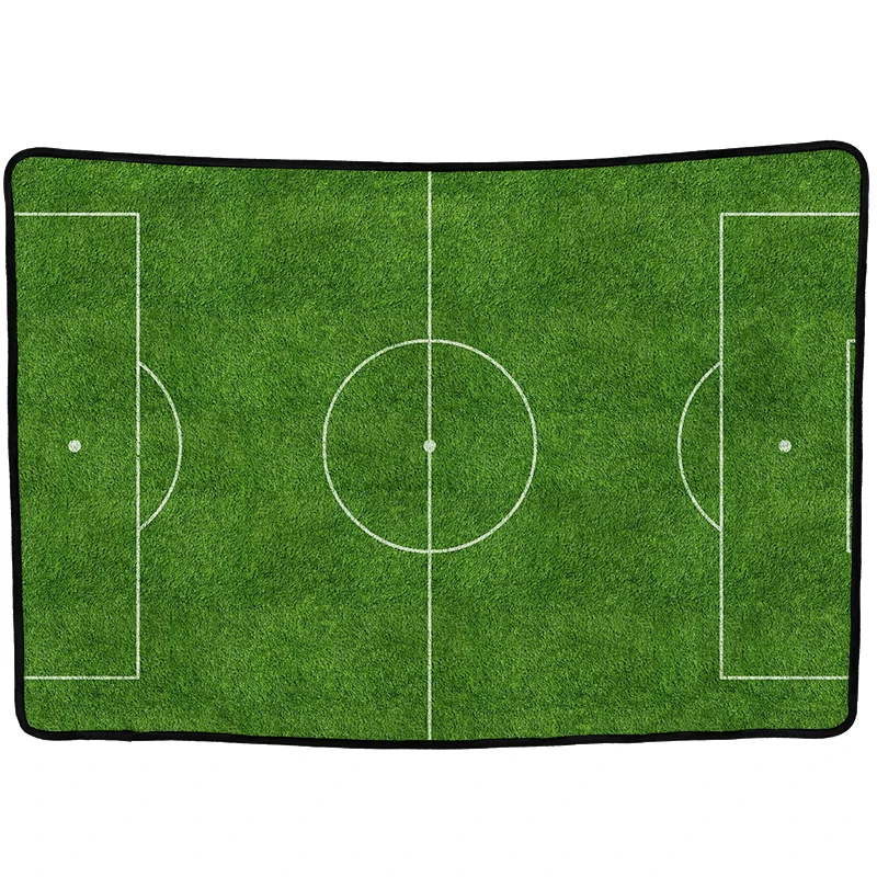 

EHOMEBUY 3D Blanket Football Field Green Kids Adults Game Play Personalized Home Sofa Decor Soft Washable Printed Blankets