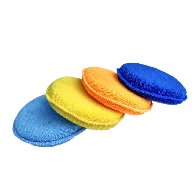 13.5X2.5cm Round Shaped Micro Fiber Waxes Sponge Car Cleaning Supplies Car Vehicle Glass Cleaning Sponges car accessries