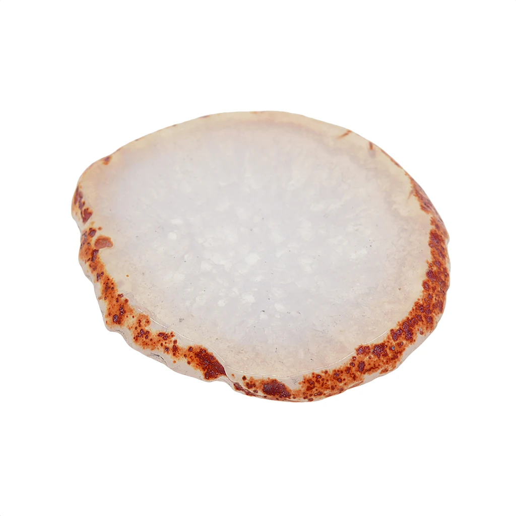 3Pcs Natural Agate Slices Irregular Round /Oval Crystal Quartz Stone Pendant Charms DIY Supply Home Decorations Group 6#