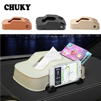 

CHUKY Multifunction Car Model Tissue Box Phone Holder Cards Clip Storage Box For Lada granta vesta Opel Astra h insignia vectra
