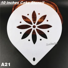 10 дюймов вращающаяся ветряная мельница листья цветок лист пластиковае формы для торта трафаретная форма для Мусса Тирамису Декор DIY дизайн торта