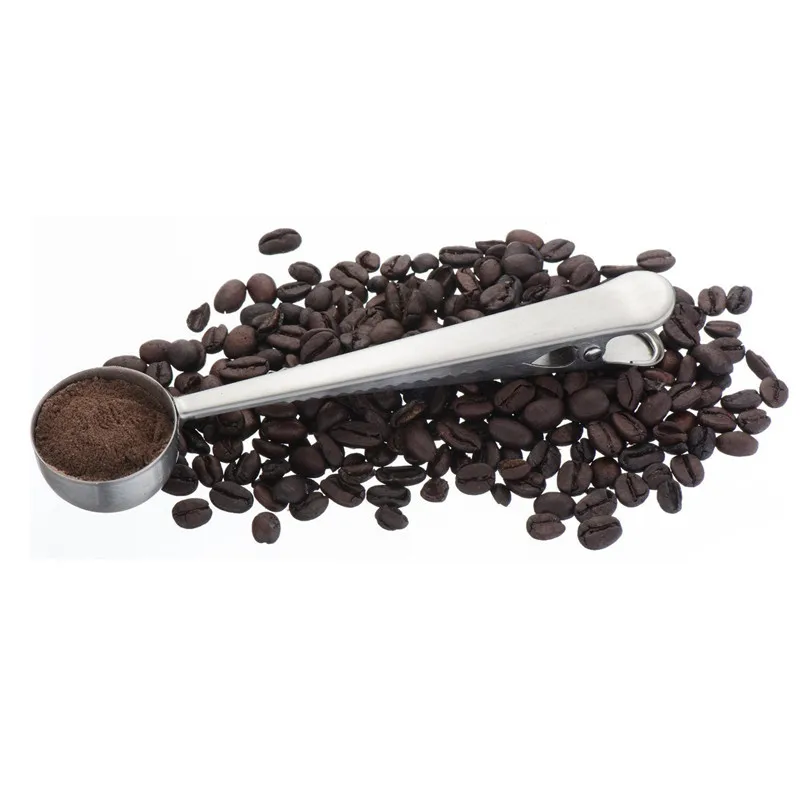 XINAHER многофункциональная мерная ложка для кофе из нержавеющей стали с зажимом для сумки, мерная чайная ложка, кухонный инструмент
