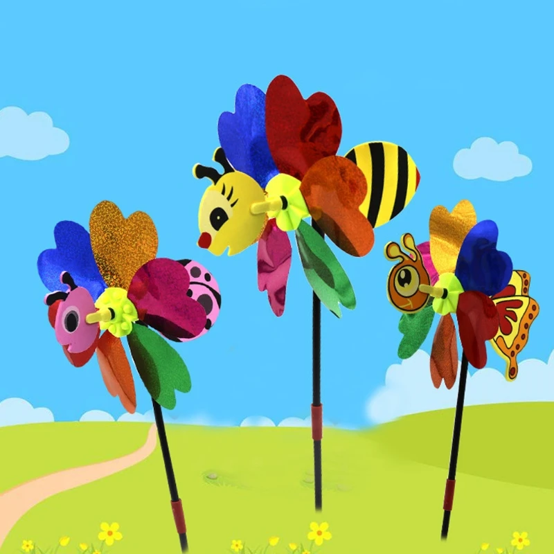 

Cartoon Animal Colorful Sequins Windmill Wind Spinner Home Garden Yard Decor Hot