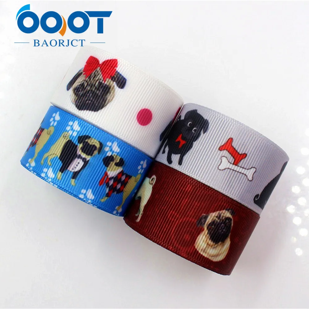 

OOOT BAORJCT 178177 , 25MM cartoon flower Printed grosgrain ribbon,Clothing accessories jewelry,DIY Handmade gift wrapping