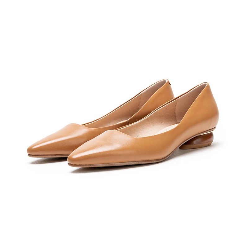 Cuir Bout Jaune Casual Baiser Peu Femme Printemps De Vache xBCerdo