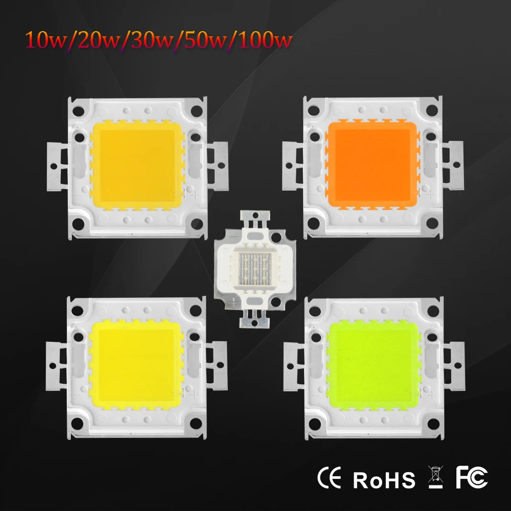 Светодиодный светильник с RGB чипом 12 В 10 Вт высокая мощность 20 30 50 100