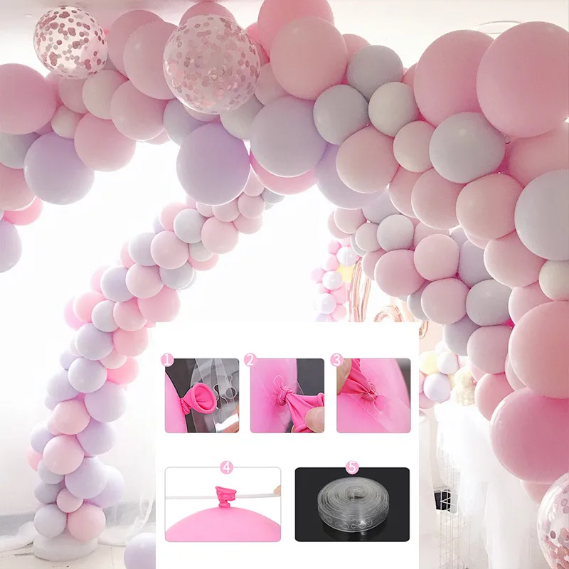 

OUDIROSE 5M/volume 410 Hole Latex Balloon Chain Happy Birthday Balloon Chain Wedding Balloon Decoration Luftballons Accessories