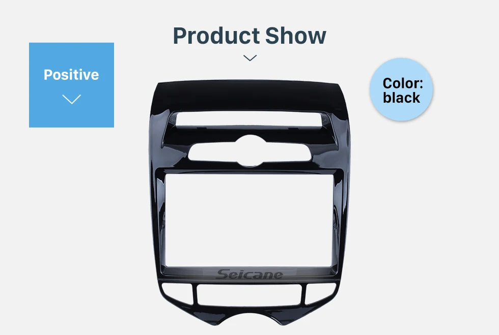 Seicane черный 2Din автомобиля Радио Фризовая рамка и установка приборной панели установить Панель крышка отделка комплект для 2012 hyundai IX20
