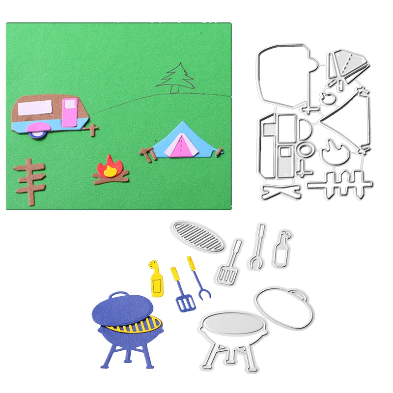 wild tents barbecue set metal steel embossing cutting dies craft