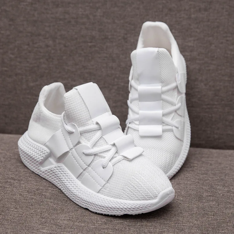 

QWEDF 2019 New Women White Sport Shoes Woman Summer Sneakers Lace up Running Walking White zapatillas deportivas mujer N3-82