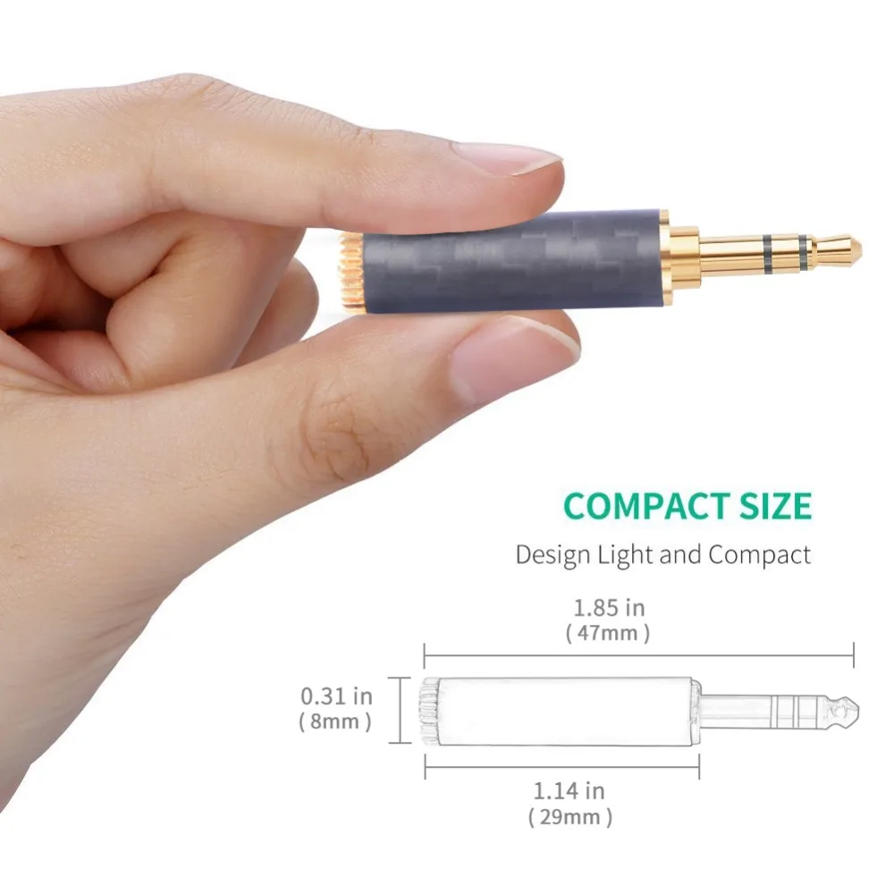 OKCSC разъем для наушников 4,4 мм/3,5 мм/2,5 мм Мужской адаптер для 2,5 мм/3,5 мм Женский Сбалансированный углеродного волокна для наушников DIY аксессуар для SONY