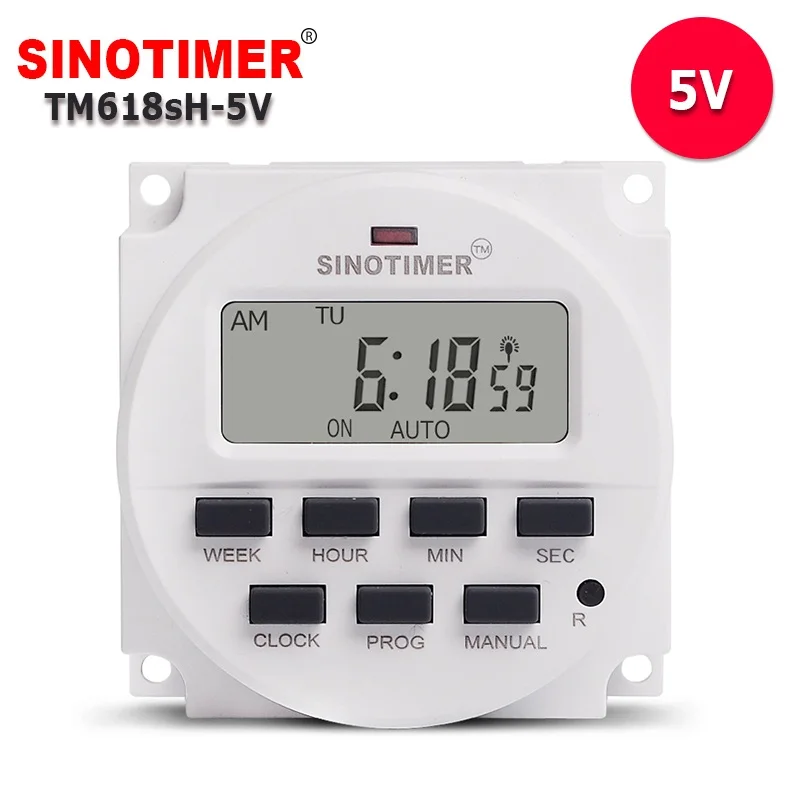 DC 5V Electronic LCD Digital 7 Days Weekly Programmable Timer Module LED Lighting Time Switch