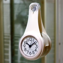 Waterproof Shower Wall Clocks ABS Rubber Waterproof Suction Glass Tile Wall Window Mirror Bath Shower Clock Watches