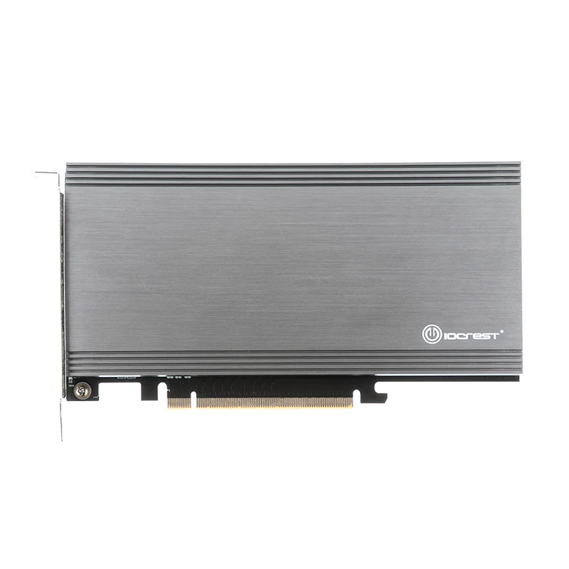 Add On Card Dual M.2 NVMe Port to PCIe 3.0 x16 Bifurcation Riser Controller Support Non-bifurcation Motherboard ASMedia2824 Chip