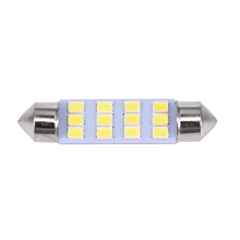 10 шт. 3528 12SMD светодиодный автомобиль гирлянда для салона Купол лампы фары Дневные ходовые огни 12V белый 41 мм