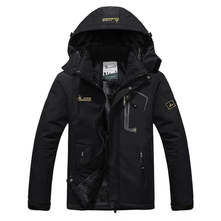 RAY GRACE зимняя куртка мужская уличная Толстая флисовая термокуртка Водонепроницаемая походная куртка для кемпинга альпинизма парка размера плюс