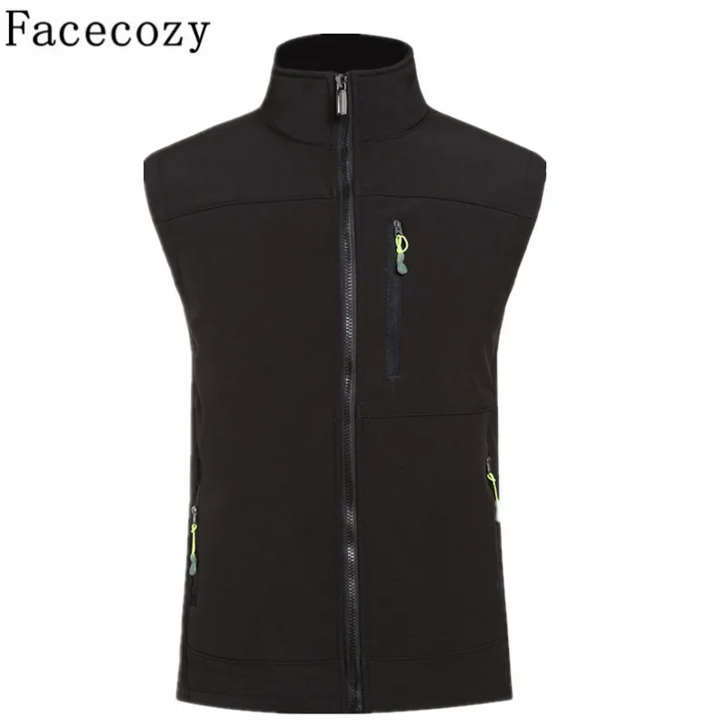 Facecozy Men Winter Autumn Fleece Warm Climbing Camping Vests Outdoor