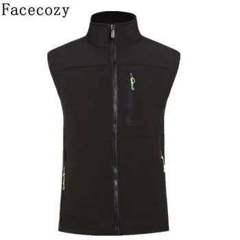 

Facecozy Men Winter Autumn Fleece Warm Climbing Camping Vests Outdoor Fishing Hunting Vest Breathable Hiking Sleeveless