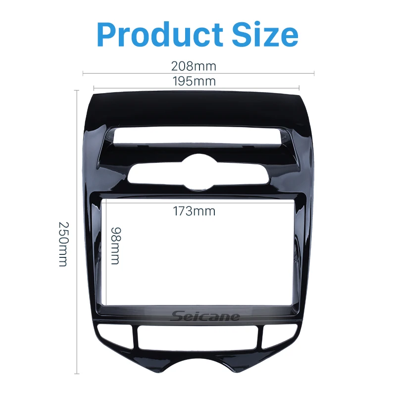 Seicane черный 2Din автомобиля Радио Фризовая рамка и установка приборной панели установить Панель крышка отделка комплект для 2012 hyundai IX20