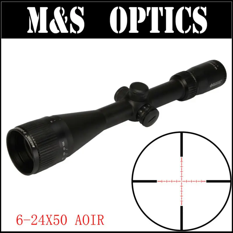 Marcool Optical Sight ALT 6 24x50 AOIR Airgun Air Rifle Hunting Sights