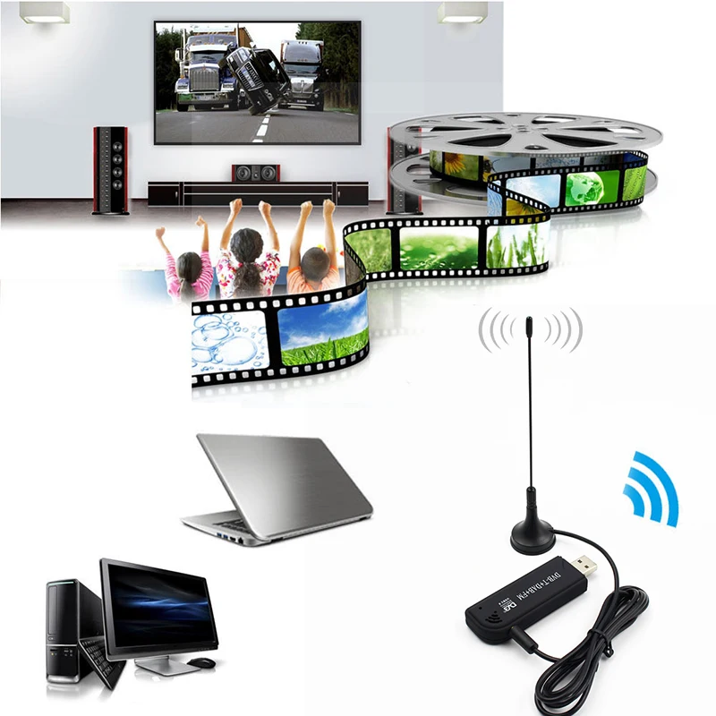 Digital USB 2.0 TV Stick FM DAB DVB-T RTL2832U R820T SDR DAB FM HDTV TV Tuner Receiver Stick IR Remote with Antenna (9)
