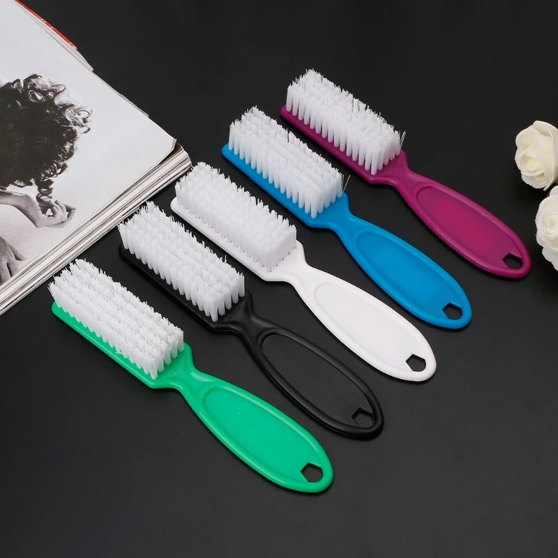 Nail Dust Scrub Plastic Brush For File Manicure Pedicure Tool Cleaning | Красота и здоровье
