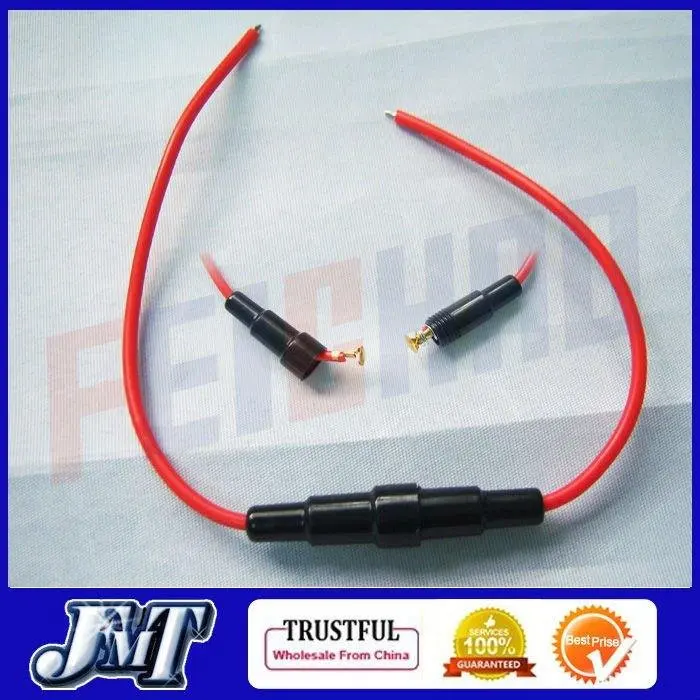 

Wholesale F01896 5x20mm 20AWG AGC Fuse Holder In-line Screw type with Wire Cable