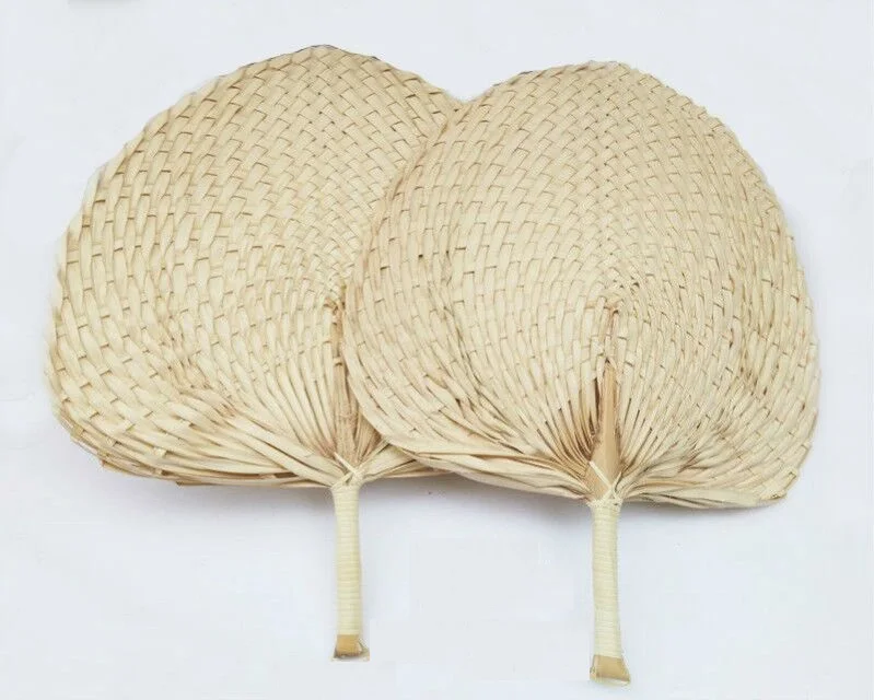 

8pcs/lot Chinese Handicraft Handmade Weaving Fan Palm Fans