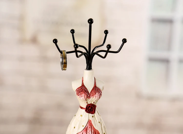 Современные ювелирные изделия хранения, розовые и красные серьги, ожерелье, вешалка для украшений, подарок на день рождения, принцесса модель установки