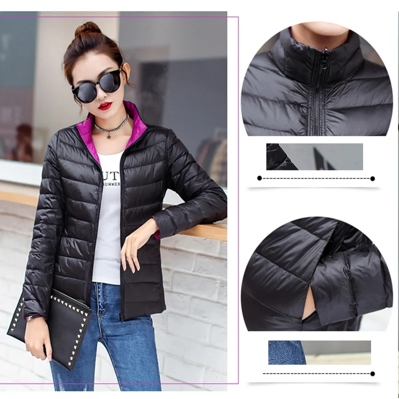 Winter Women Ultra Light Down Jacket Duck Down Hooded Jackets Long Sleeve Warm Slim Coat Parka Female Solid Portabl Outwear