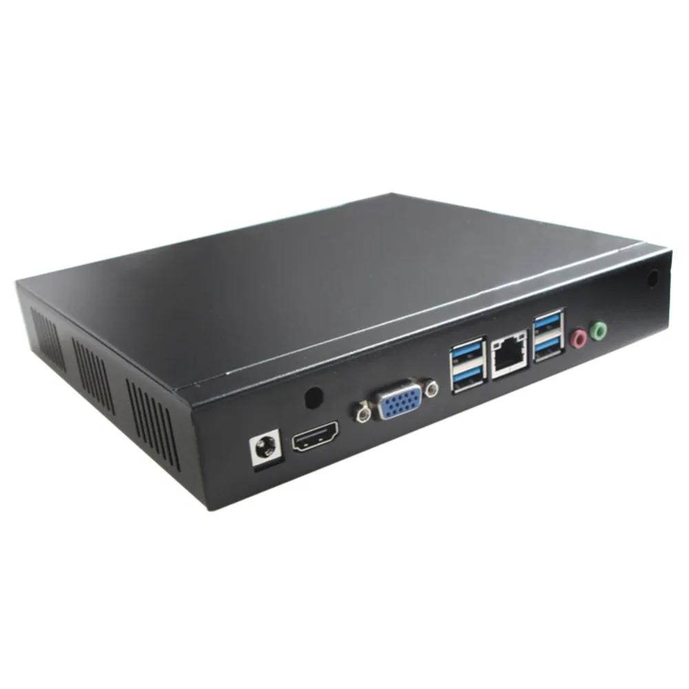 Мини компьютер Celeron J3160 Mini PC 12 В C5F 4 USB 3,0 с вентилятором